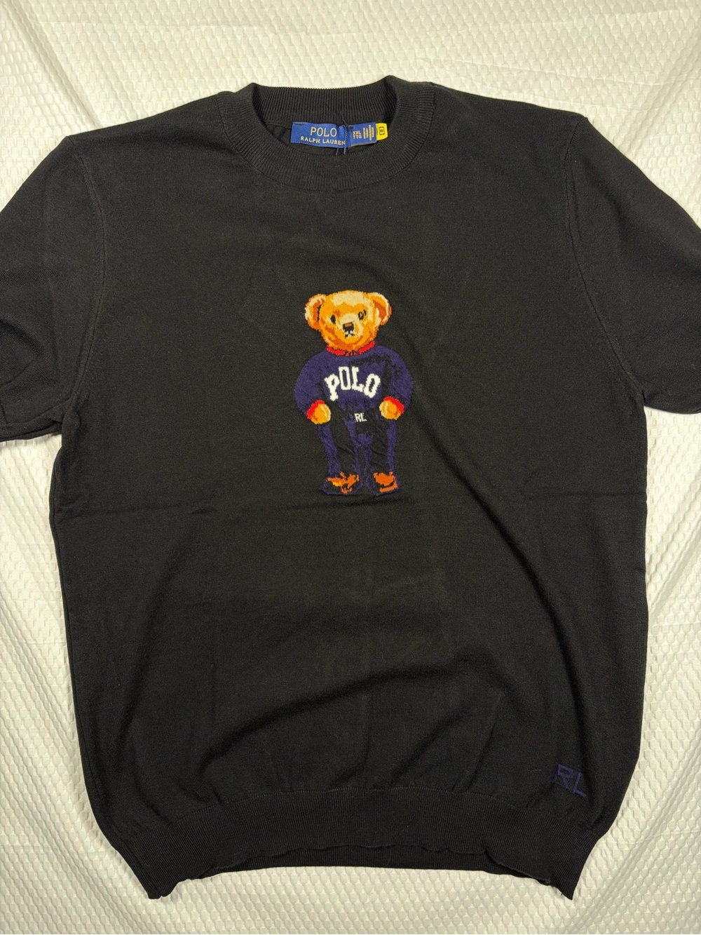 Polo Ralph Lauren Black Bear Crewneck Sweater -Unisex XXL Slim Fit Large